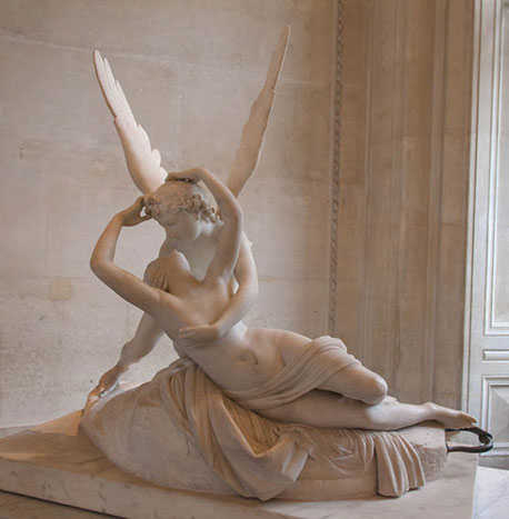 希臘神話-邱比特與賽姬-雕塑